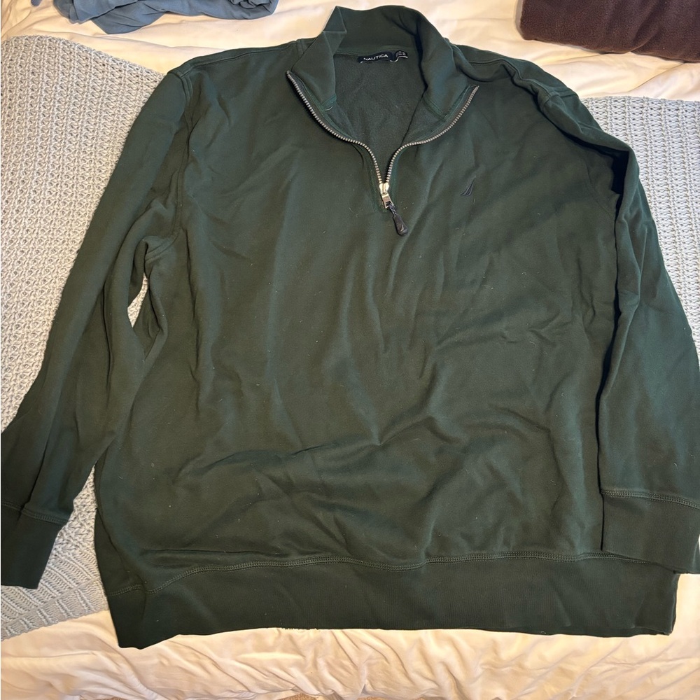 Men’s 3XL Nautica Pullover 1/4 zip in deep green
